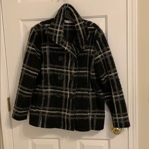 Oversized plaid jacket